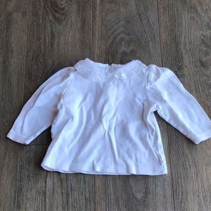 Knit top with Lace Collar